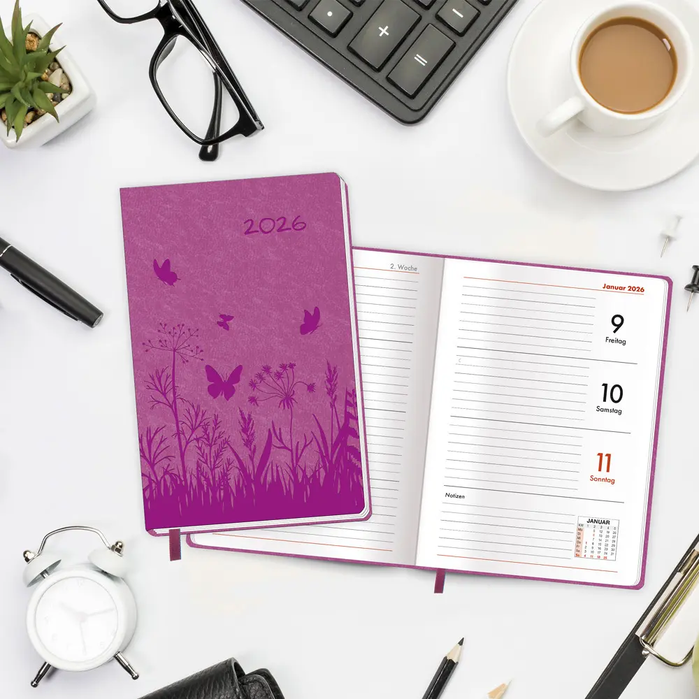 Bild: 4251901509765 | Trötsch Taschenkalender A6 Soft Touch Blumen 2026 | KG | Kalender