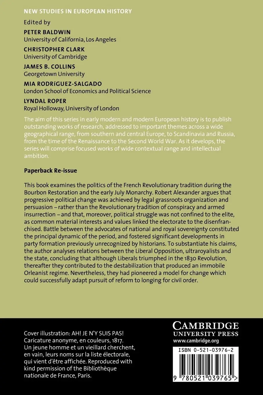 Rückseite: 9780521039765 | Re-Writing the French Revolutionary Tradition | Robert Alexander