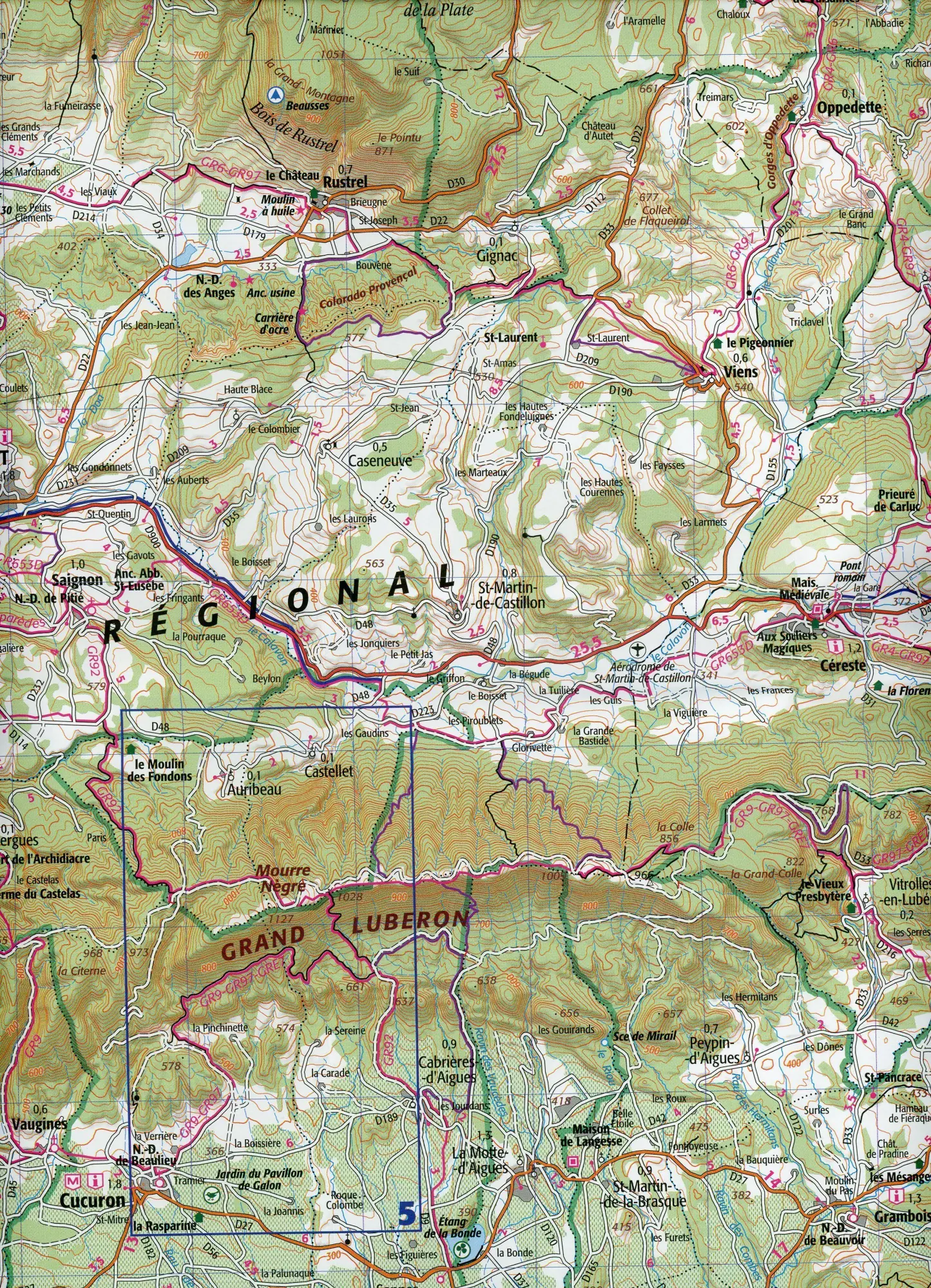 Bild: 9782758549765 | Lubéron Mont-Ventoux 1:75 000 | (Land-)Karte | Deutsch | 2020
