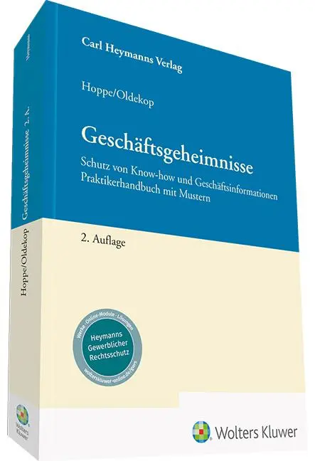 Cover: 9783452299765 | Geschäftsgeheimnisse | Schutz von Know-how und Geschäftsinformationen Cover: 9783452299765 | Geschäftsgeheimnisse | Schutz von Know-how und Geschäftsinformationen