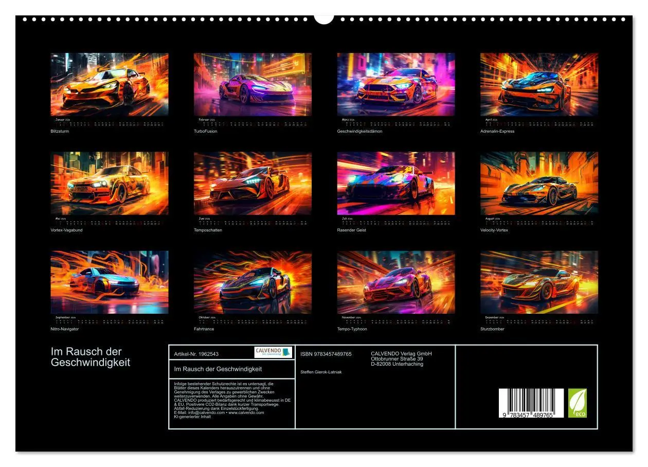 Bild: 9783457489765 | Im Rausch der Geschwindigkeit (hochwertiger Premium Wandkalender...