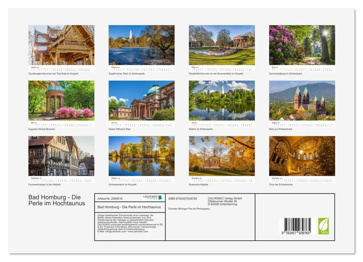 Bild: 9783457939765 | Bad Homburg - Die Perle im Hochtaunus (Wandkalender 2026 DIN A3...
