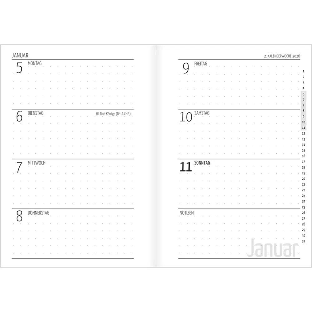 Bild: 9783754869765 | Ich bin dir immer nah 2026 | Termin-Kalender für unterwegs | Zachmann