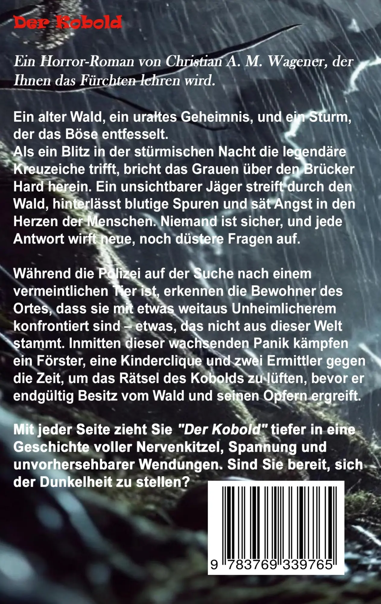 Rückseite: 9783769339765 | Der Kobold | Christian A. M. Wagener | Taschenbuch | 166 S. | Deutsch