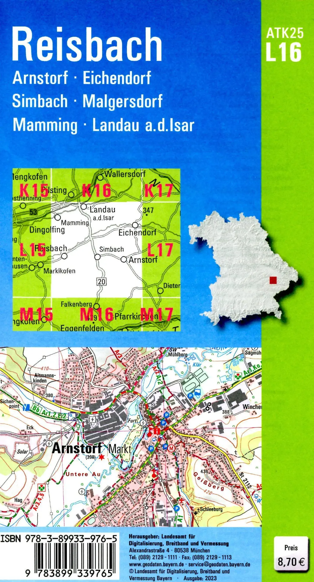 Bild: 9783899339765 | ATK25-L16 Reisbach (Amtliche Topographische Karte 1:25000) | Deutsch