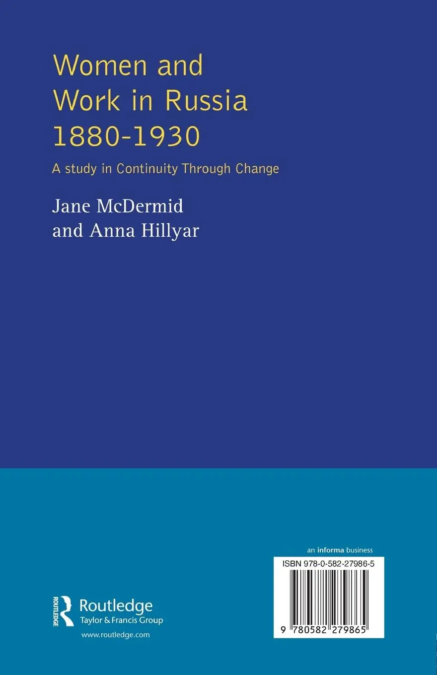Rückseite: 9780582279865 | Women and Work in Russia, 1880-1930 | Jane Mcdermid (u. a.) | Buch