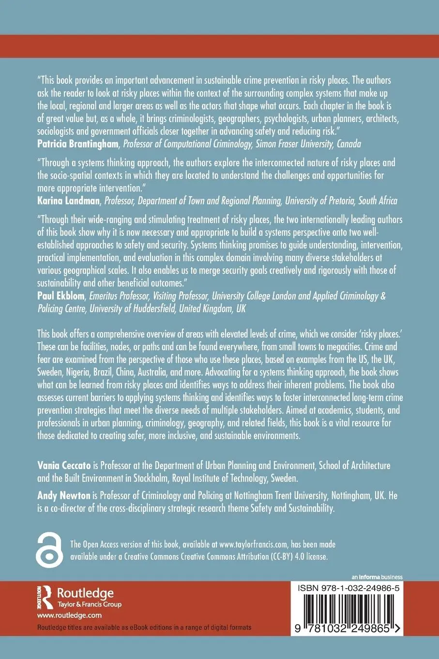 Rückseite: 9781032249865 | Systems Thinking for Sustainable Crime Prevention | Newton (u. a.)