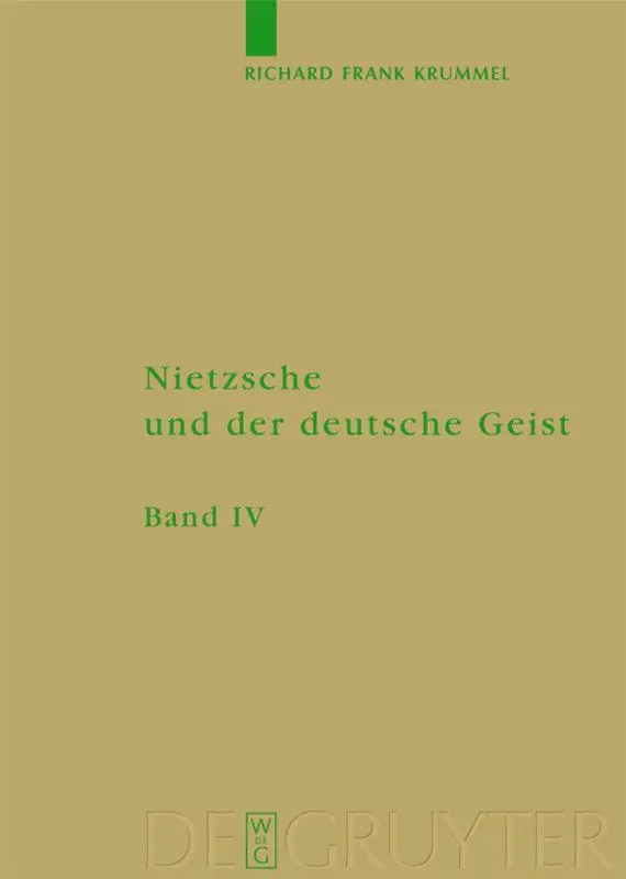 Cover: 9783110189865 | Ausbreitung und Wirkung des Nietzscheschen Werkes im deutschen...