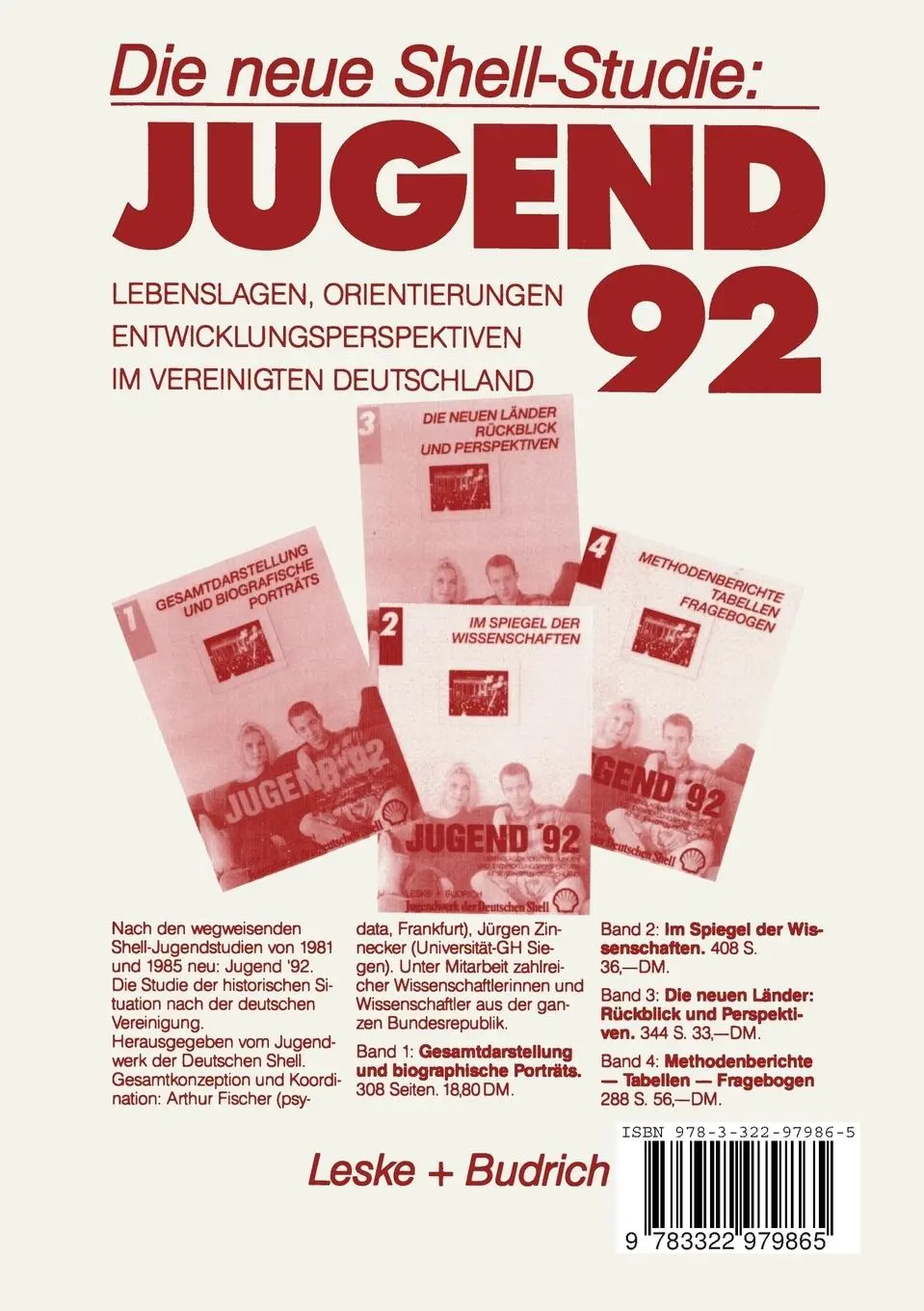 Rückseite: 9783322979865 | Sociologica | Leseliste der Sektionen und Arbeitsgruppen | Schäfers
