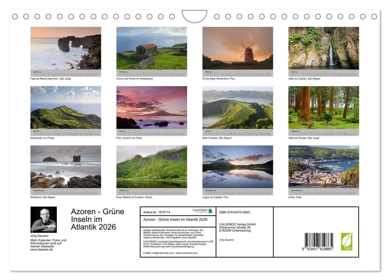 Bild: 9783457619865 | Azoren - Grüne Inseln im Atlantik 2026 (Wandkalender 2026 DIN A4...