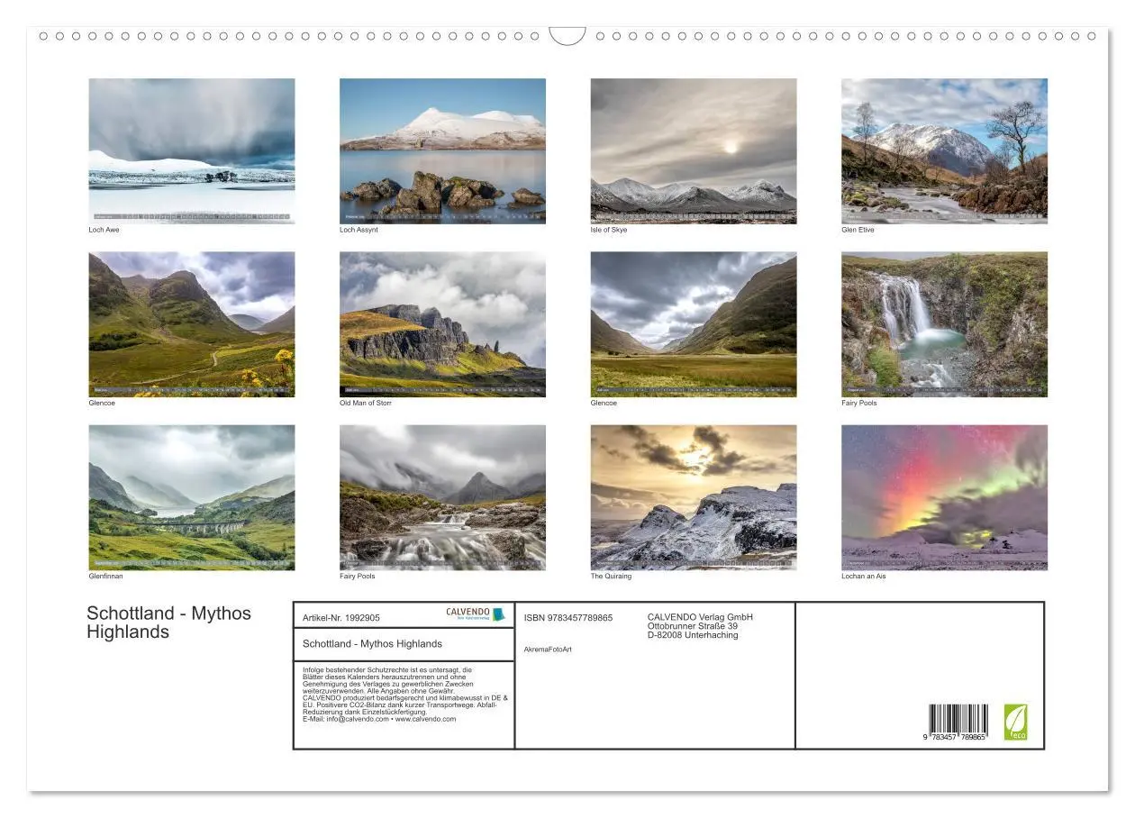 Bild: 9783457789865 | Schottland - Mythos Highlands (Wandkalender 2026 DIN A2 quer),...