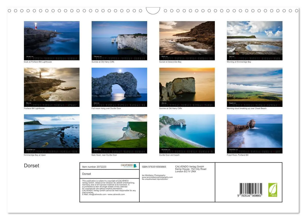Bild: 9783516569865 | Dorset (Wall Calendar 2026 DIN A3 landscape), CALVENDO 12 Month...