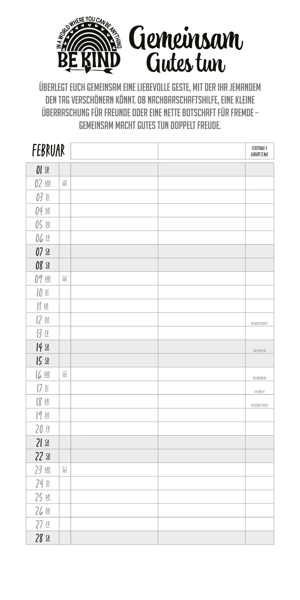 Bild: 9783966649865 | Unser Planer für Zwei - Paarplaner Kalender 2026 | Kalender | 14 S.