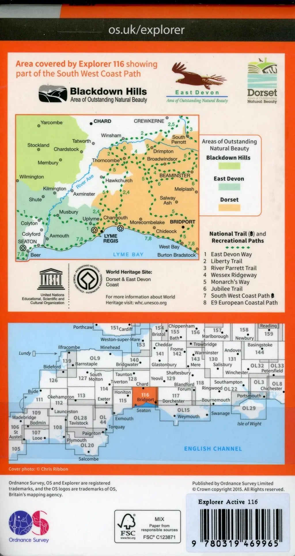 Bild: 9780319469965 | Lyme Regis and Bridport | Ordnance Survey | (Land-)Karte | Englisch