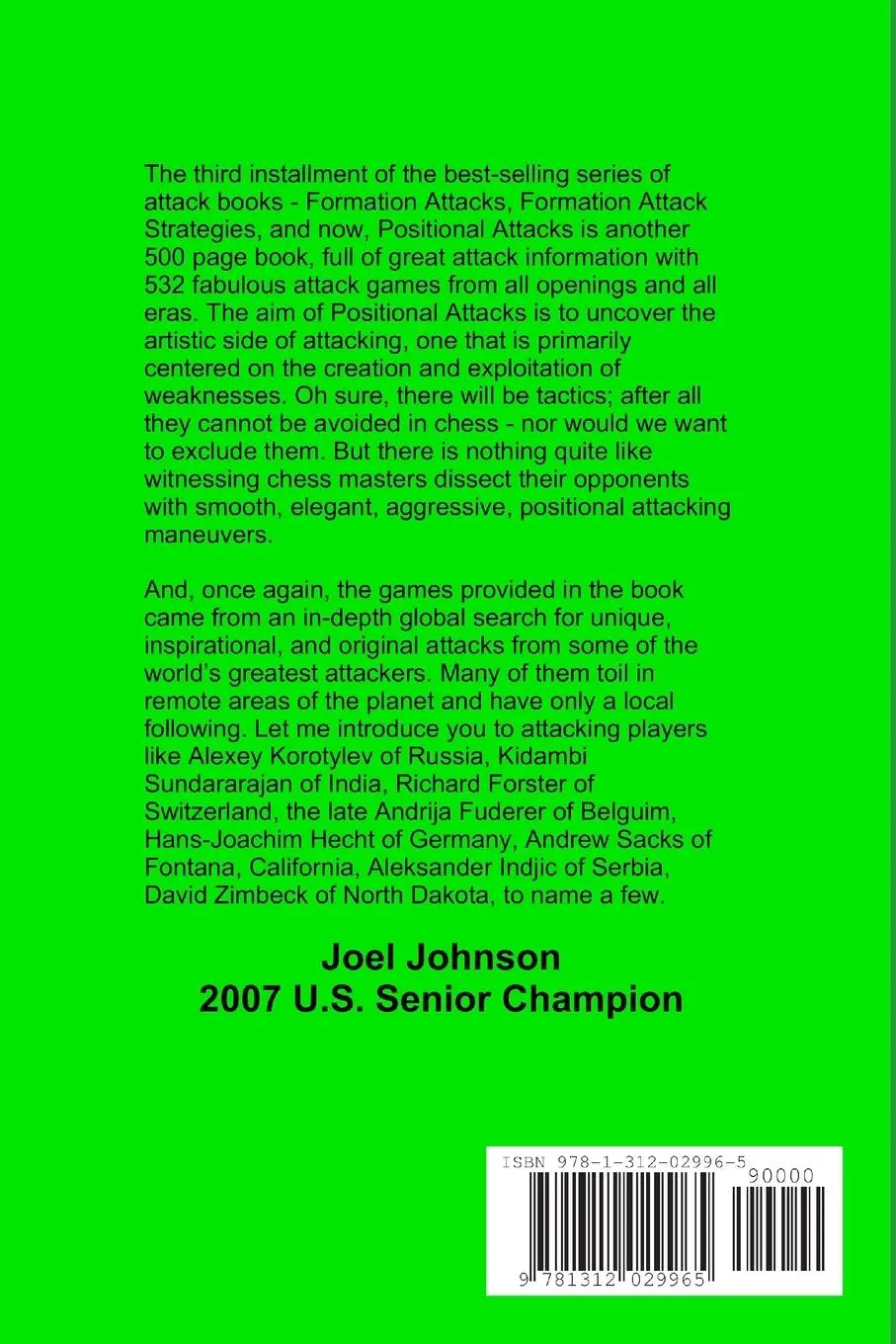 Rückseite: 9781312029965 | Positional Attacks | Joel Johnson | Taschenbuch | Englisch | 2014