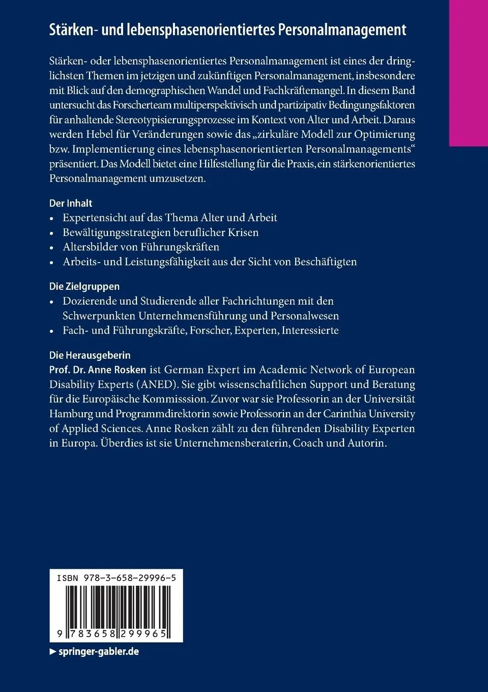 Rückseite: 9783658299965 | Stärken- und lebensphasenorientiertes Personalmanagement | Anne Rosken
