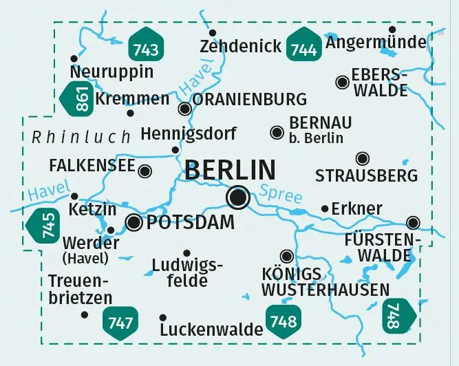 Bild: 9783991219965 | KOMPASS Wanderkarten-Set 700 Berlin und Umgebung (4 Karten) 1:50.000