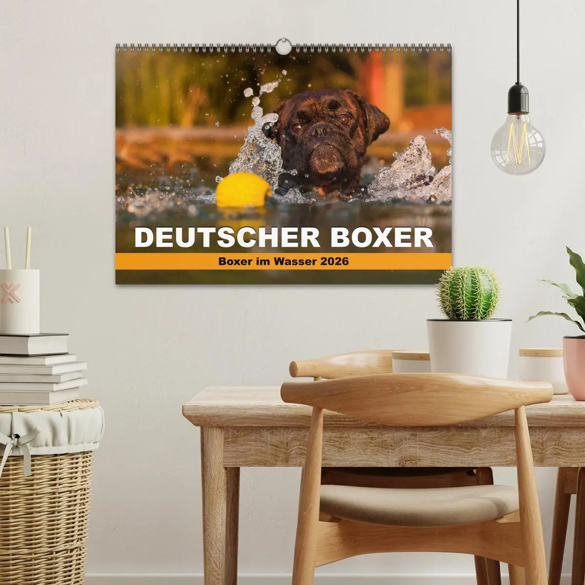 Bild: 9783516120066 | Deutscher Boxer - Boxer im Wasser 2026 (Wandkalender 2026 DIN A3...