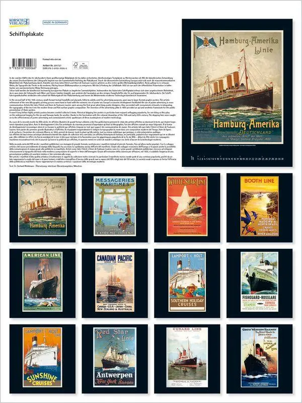 Bild: 9783819300066 | Schiffsplakate 2027 | Verlag Korsch | Kalender | Spiralbindung | 14 S.