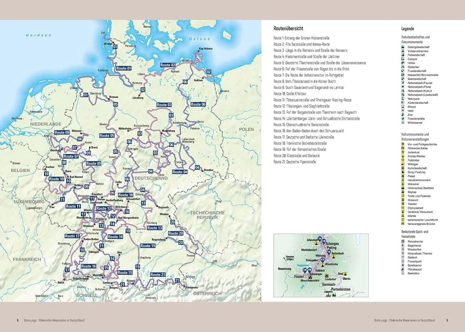 Bild: 9783969650066 | KUNTH Unterwegs Malerische Reiserouten in Deutschland | Kunth Verlag
