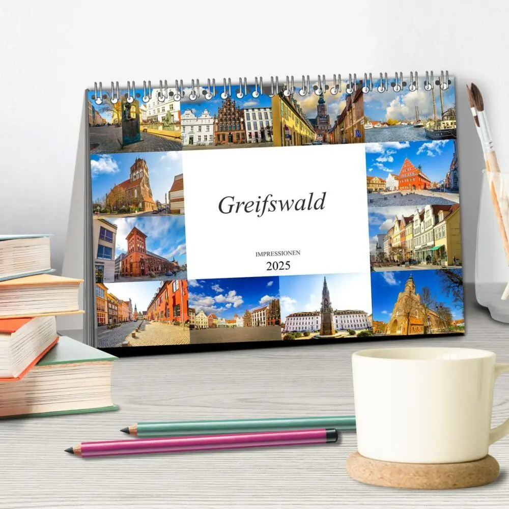 Bild: 9783435240166 | Greifswald Impressionen (Tischkalender 2025 DIN A5 quer), CALVENDO...