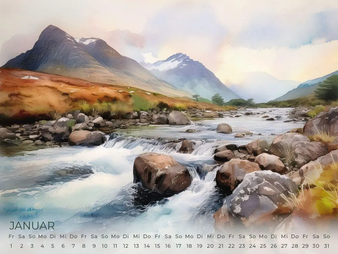 Bild: 9783693570166 | Schottland Artwork Edition Kalender 2027 | Susanne Pommer (u. a.)