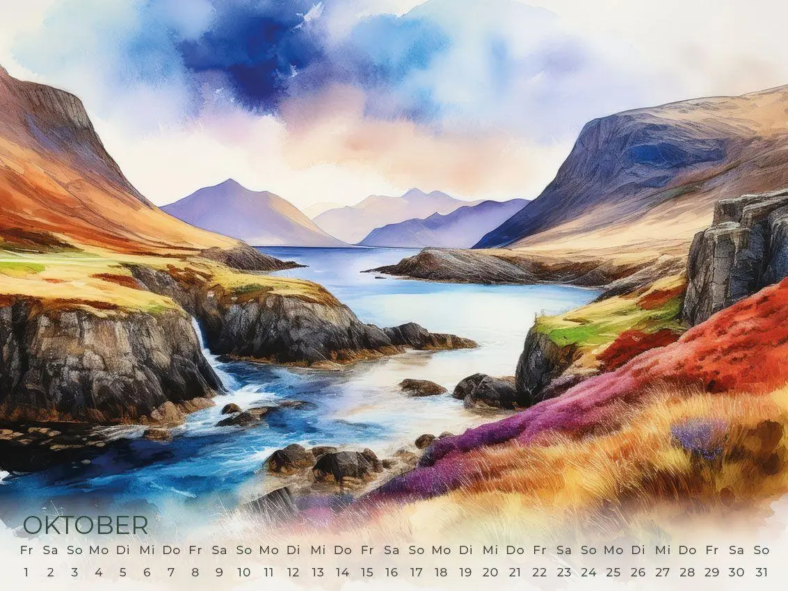 Bild: 9783693570166 | Schottland Artwork Edition Kalender 2027 | Susanne Pommer (u. a.)