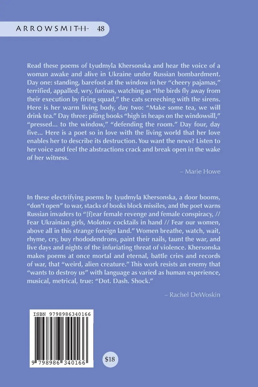 Rückseite: 9798986340166 | Today is a Different War | Lyudmyla Khersonska (u. a.) | Taschenbuch