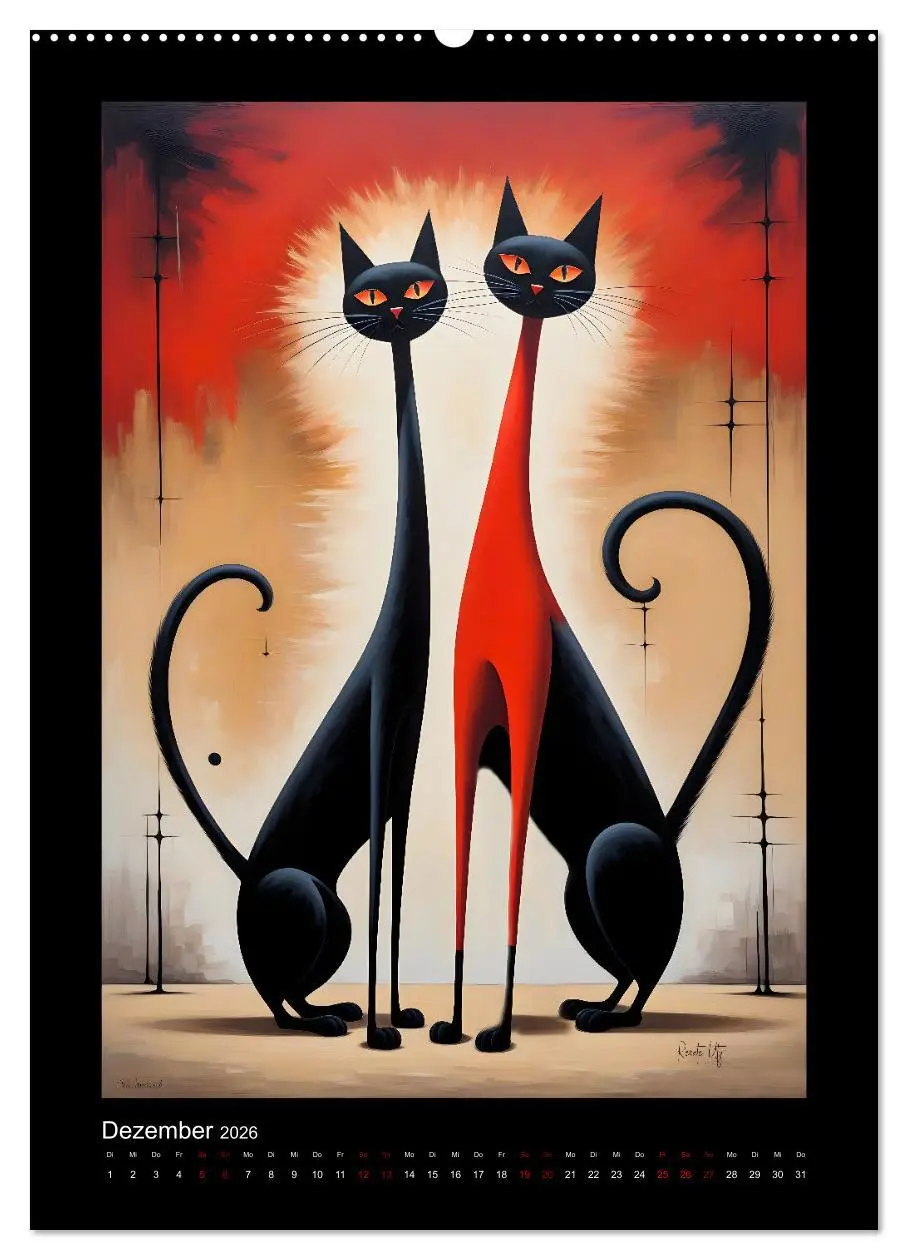 Bild: 9783457250266 | Buntes Katzenvolk (hochwertiger Premium Wandkalender 2026 DIN A2...