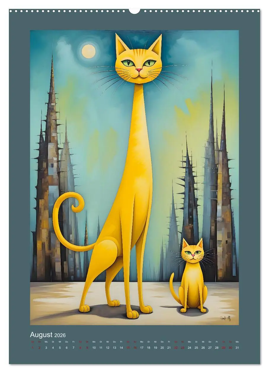 Bild: 9783457250266 | Buntes Katzenvolk (hochwertiger Premium Wandkalender 2026 DIN A2...