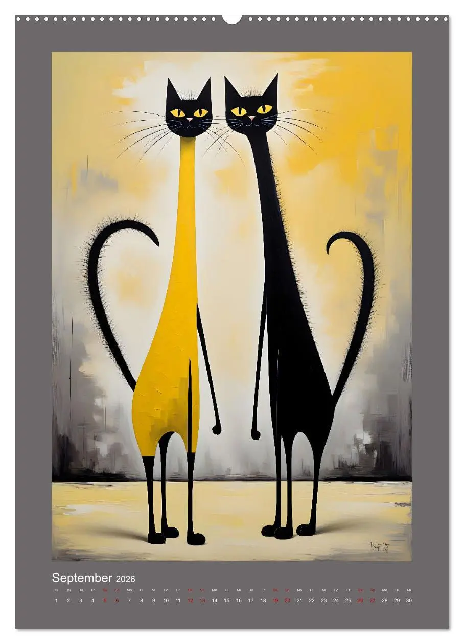 Bild: 9783457250266 | Buntes Katzenvolk (hochwertiger Premium Wandkalender 2026 DIN A2...
