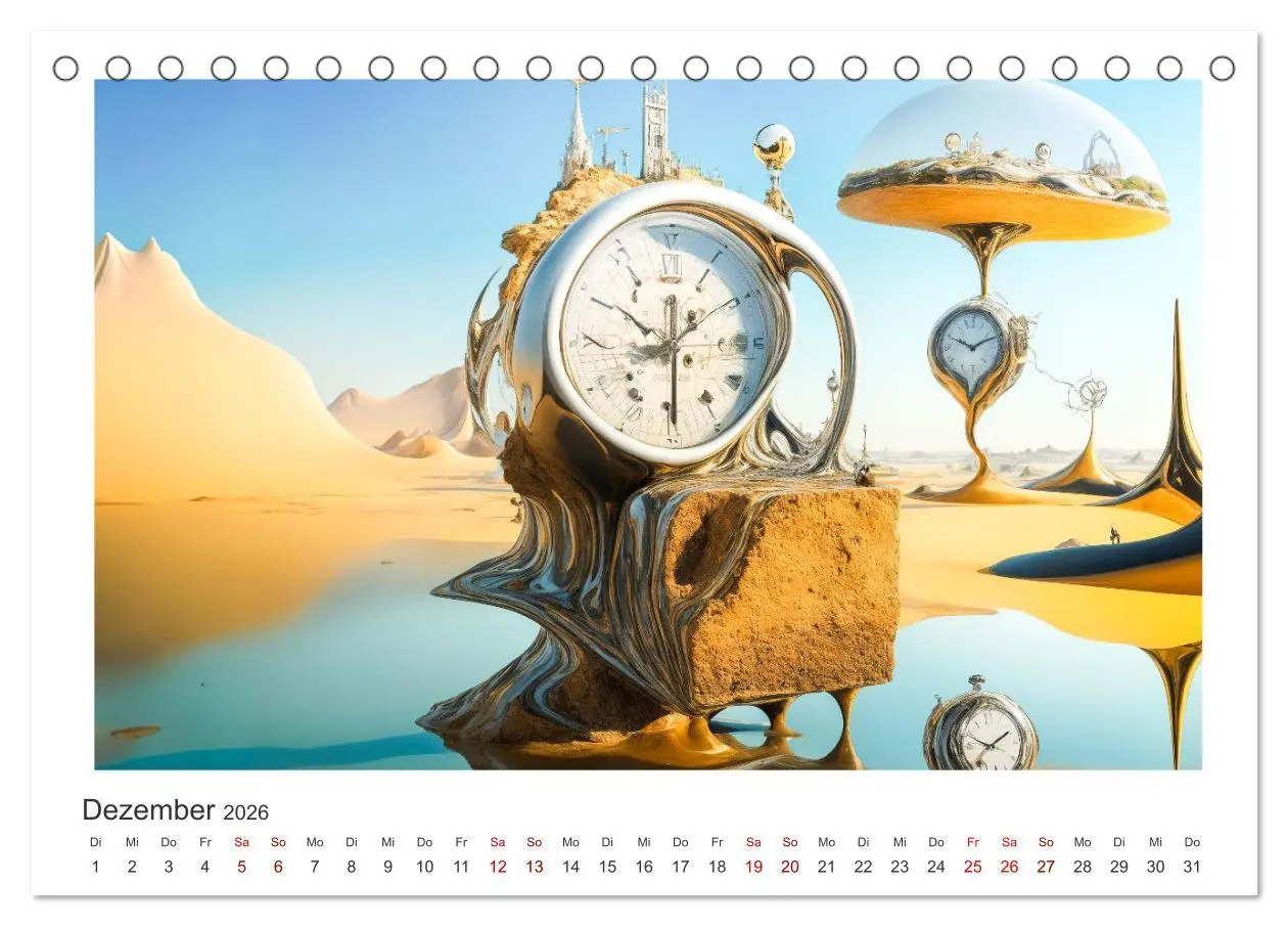 Bild: 9783457490266 | Zeit ist abstrakt (Tischkalender 2026 DIN A5 quer), CALVENDO...