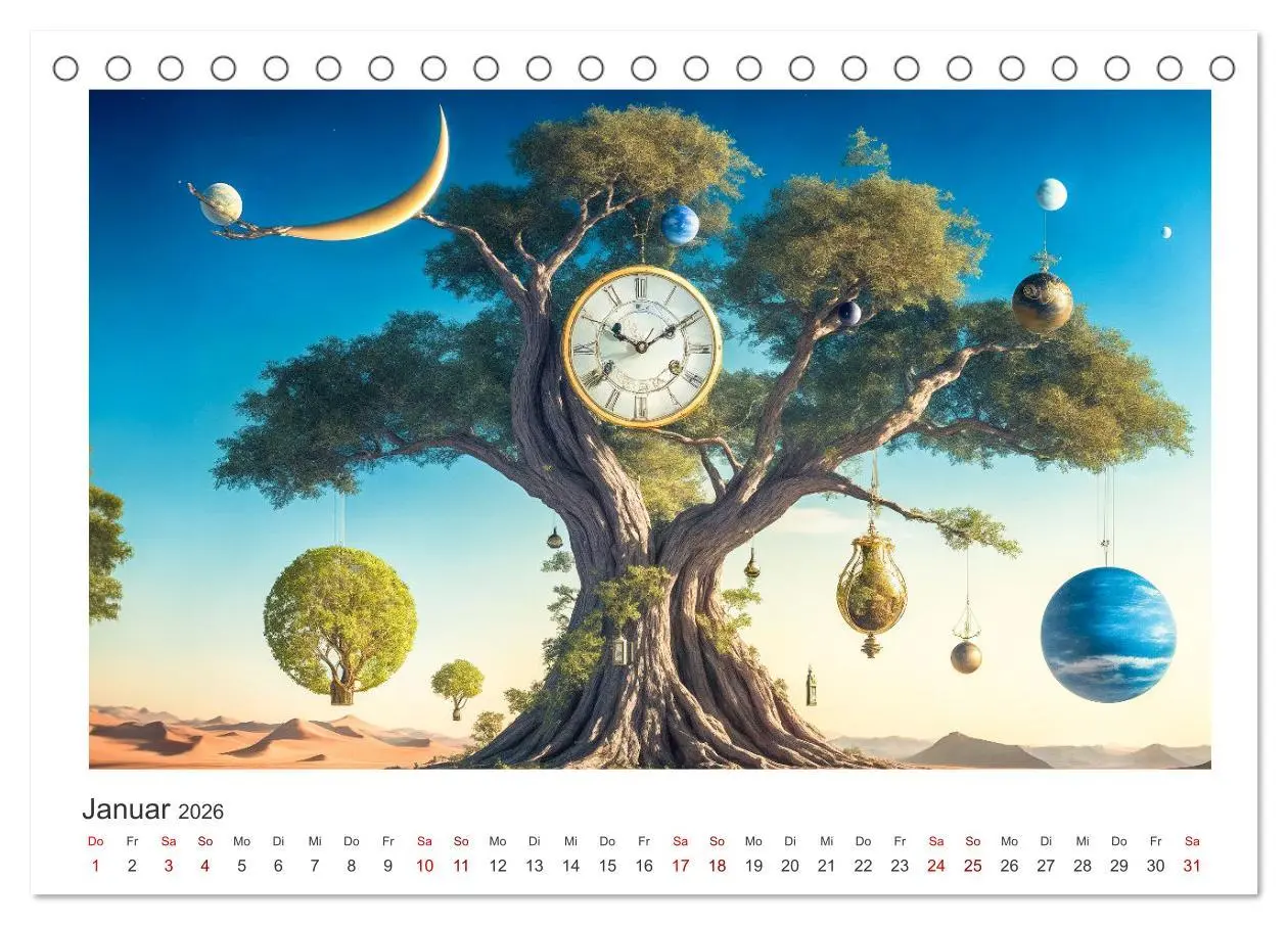 Bild: 9783457490266 | Zeit ist abstrakt (Tischkalender 2026 DIN A5 quer), CALVENDO...