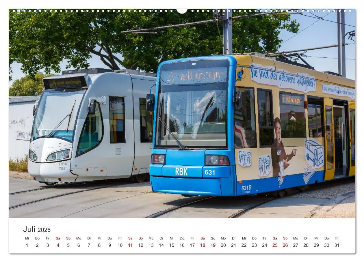 Bild: 9783457630266 | Trams und Straßenbahnen (Wandkalender 2026 DIN A2 quer), CALVENDO...