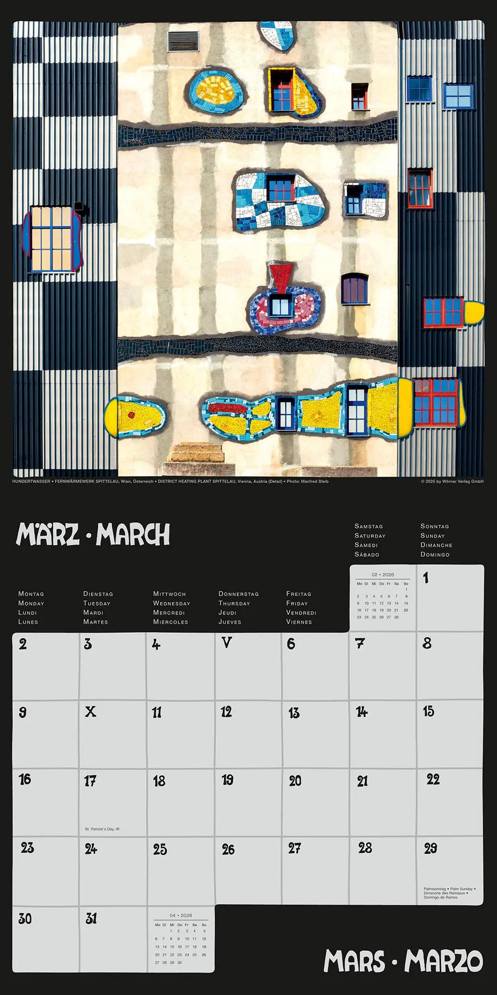 Bild: 9783910430266 | Hundertwasser Broschürenkalender Architektur 2026 | Wörner Verlag GmbH
