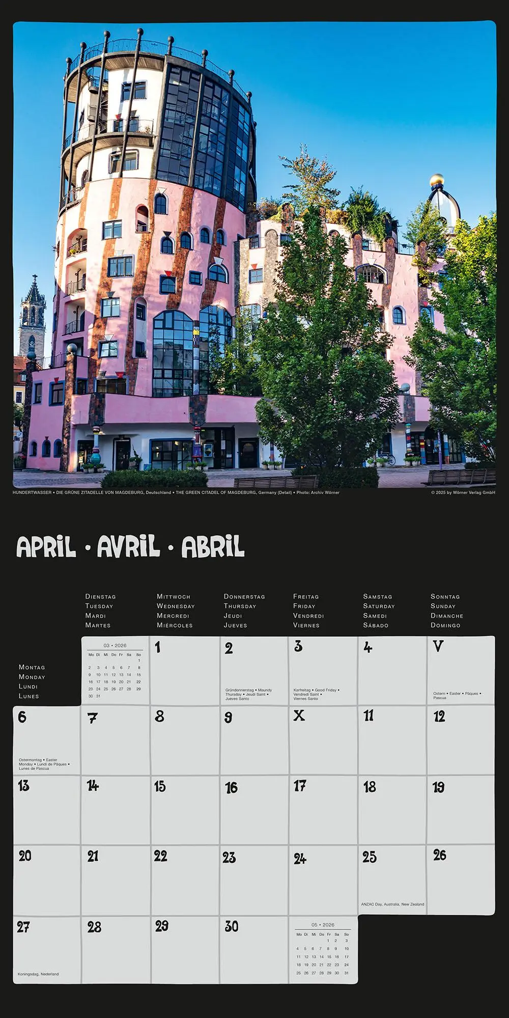Bild: 9783910430266 | Hundertwasser Broschürenkalender Architektur 2026 | Wörner Verlag GmbH