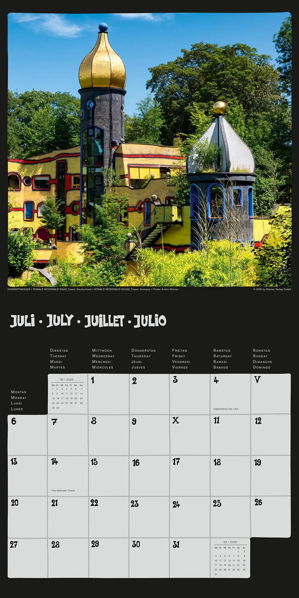 Bild: 9783910430266 | Hundertwasser Broschürenkalender Architektur 2026 | Wörner Verlag GmbH