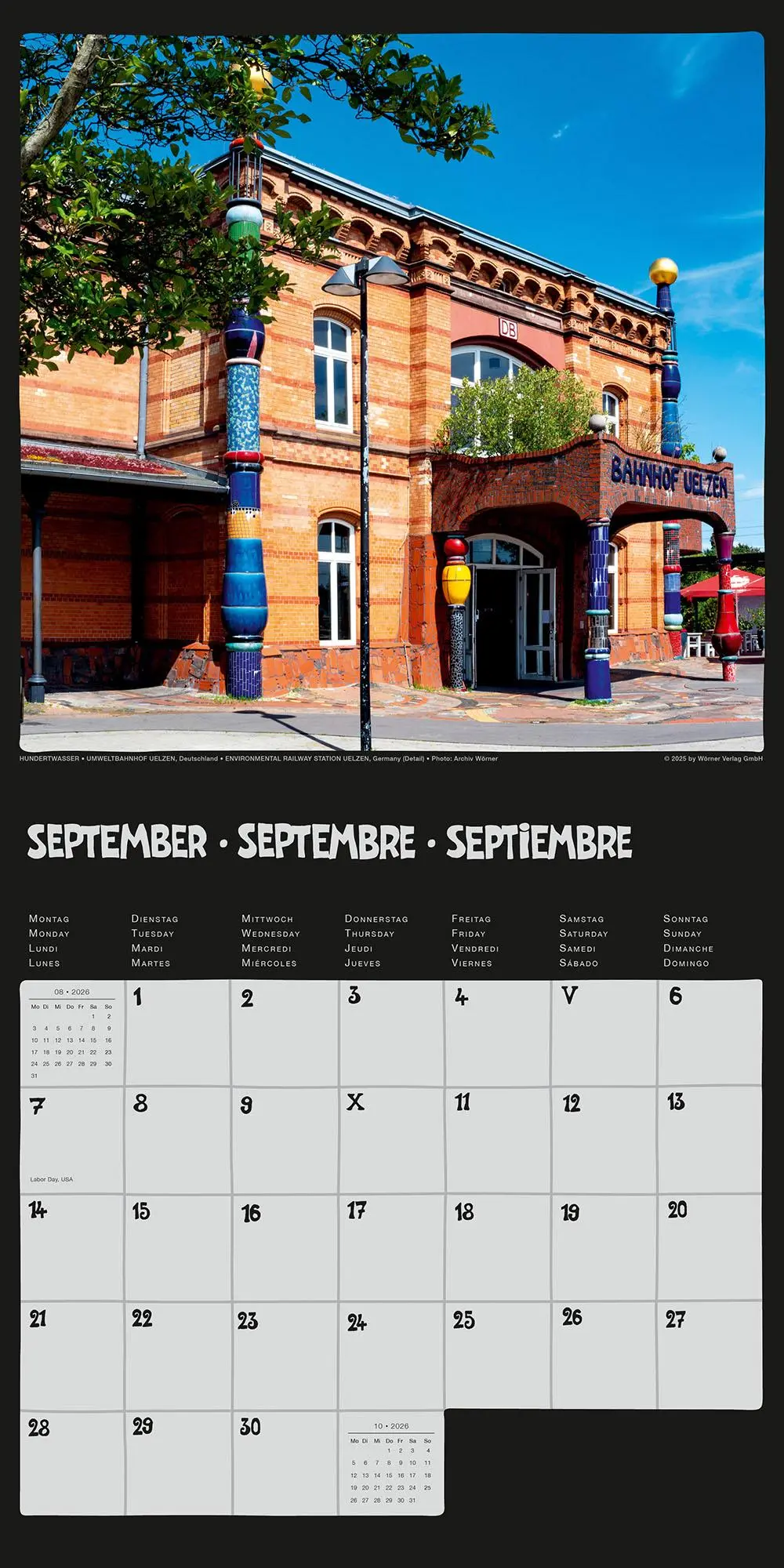 Bild: 9783910430266 | Hundertwasser Broschürenkalender Architektur 2026 | Wörner Verlag GmbH