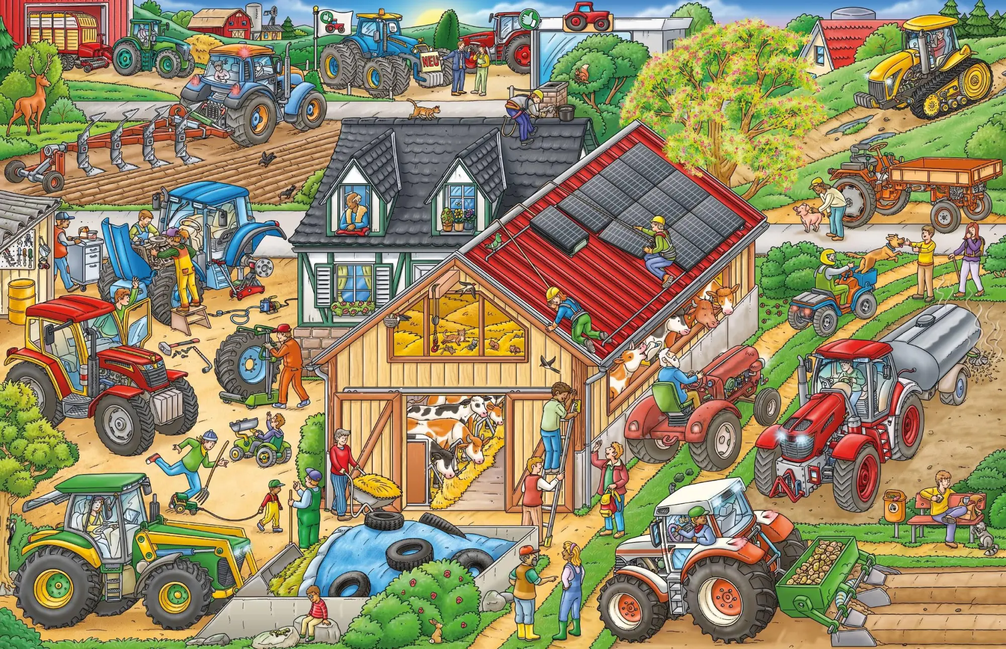 Bild: 9783985850266 | Traktor Wimmelbuch | Kinderbücher ab 3 Jahre (Bilderbuch ab 2 - 5)