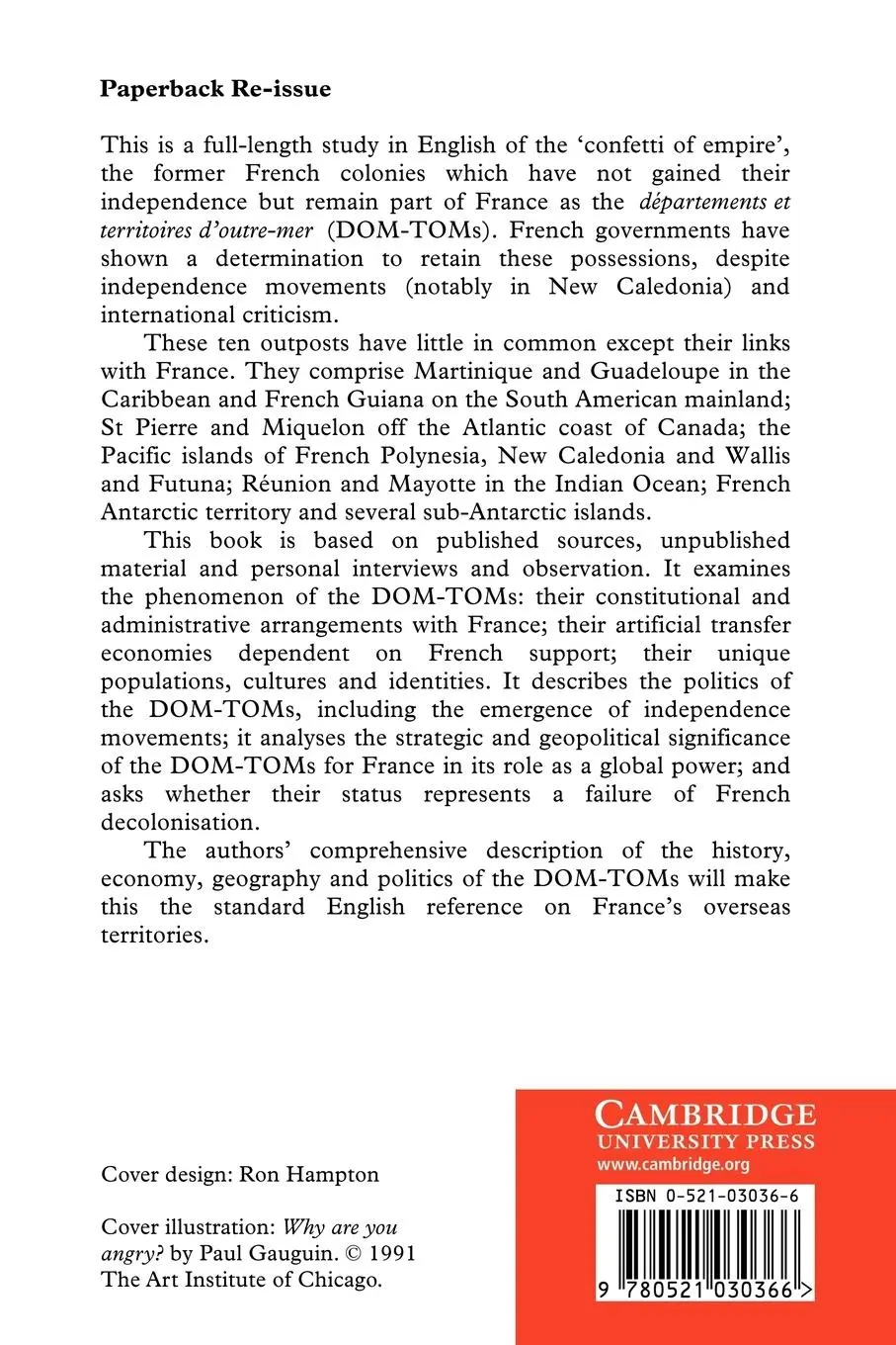 Rückseite: 9780521030366 | France's Overseas Frontier | D Partements Et Territoires D'Outre-Mer