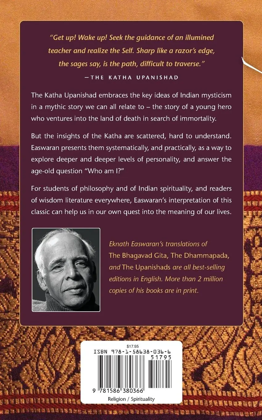 Rückseite: 9781586380366 | Essence of the Upanishads | A Key to Indian Spirituality | Easwaran