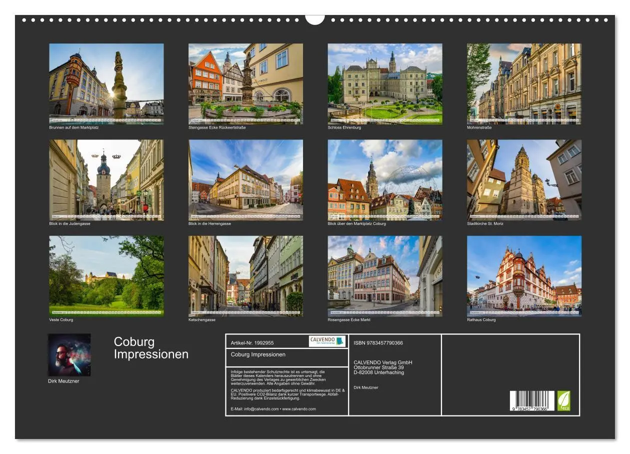 Bild: 9783457790366 | Coburg Impressionen (Wandkalender 2026 DIN A2 quer), CALVENDO...