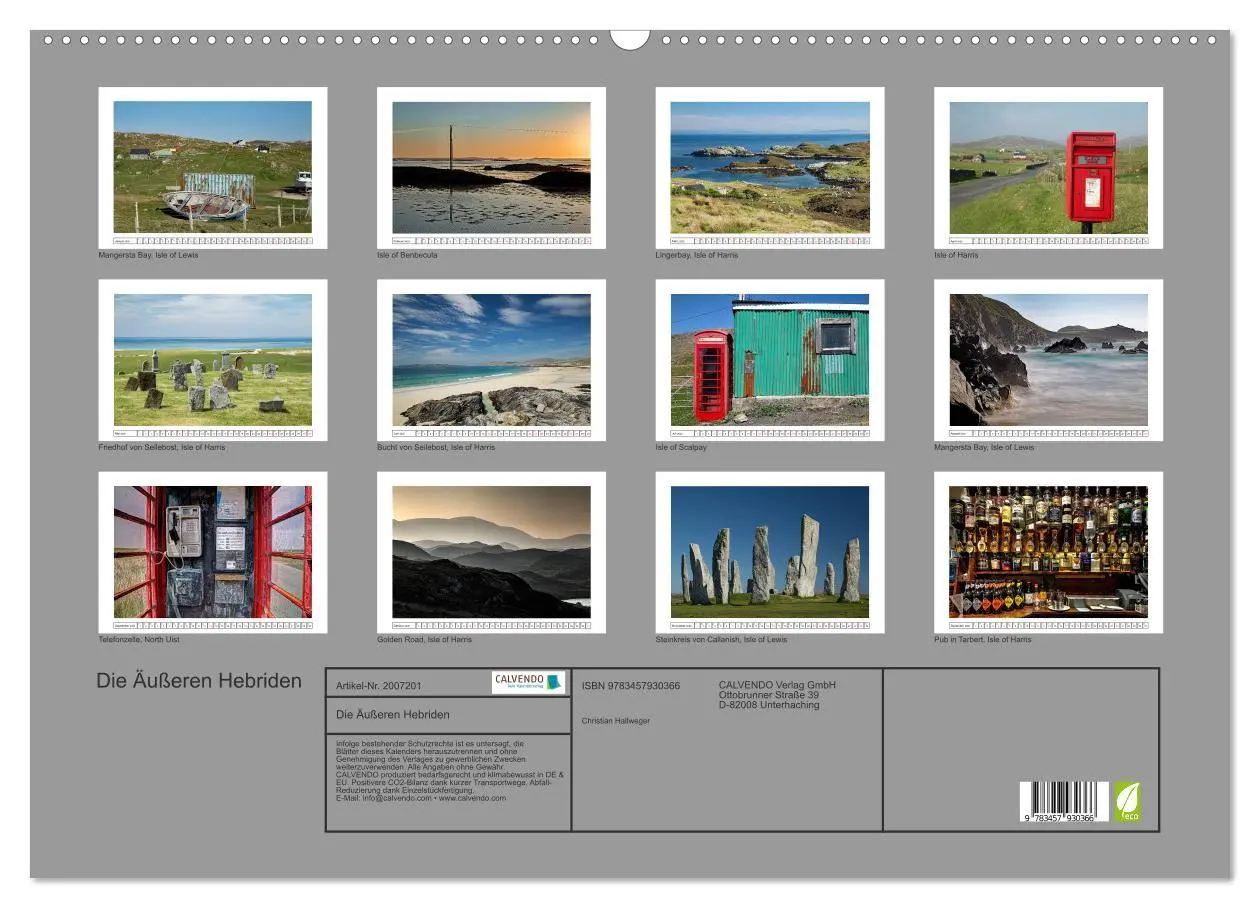 Bild: 9783457930366 | Die Äußeren Hebriden (Wandkalender 2026 DIN A2 quer), CALVENDO...