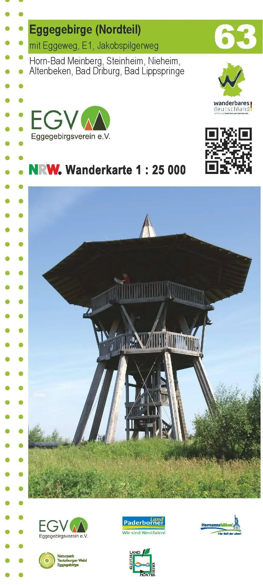 Cover: 9783959650366 | NRW-Wanderkarte 63 Eggegebirge (Nordteil) 1:25.000 | 1:25.000 | NRW