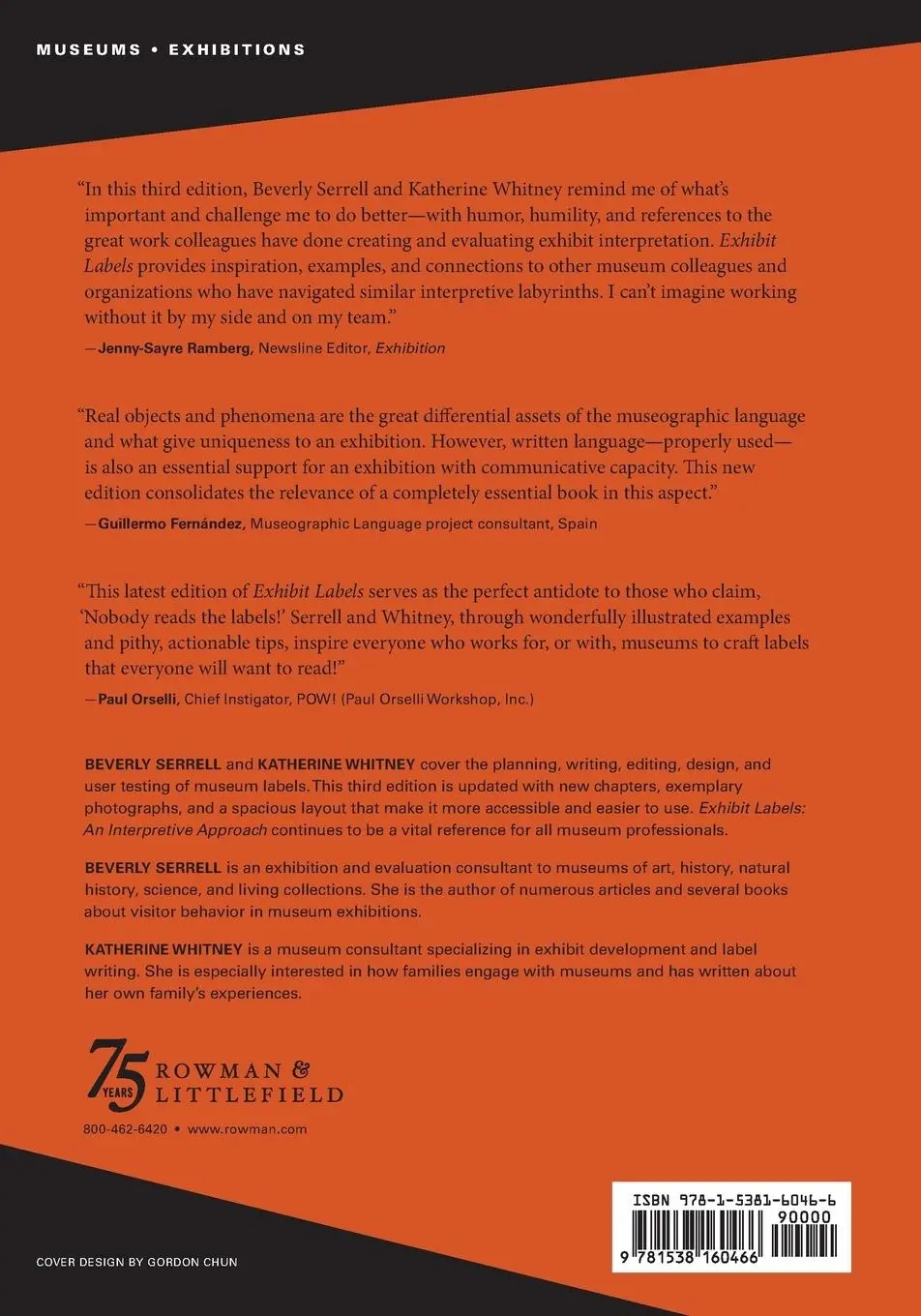 Rückseite: 9781538160466 | Exhibit Labels | An Interpretive Approach | Beverly Serrell (u. a.)