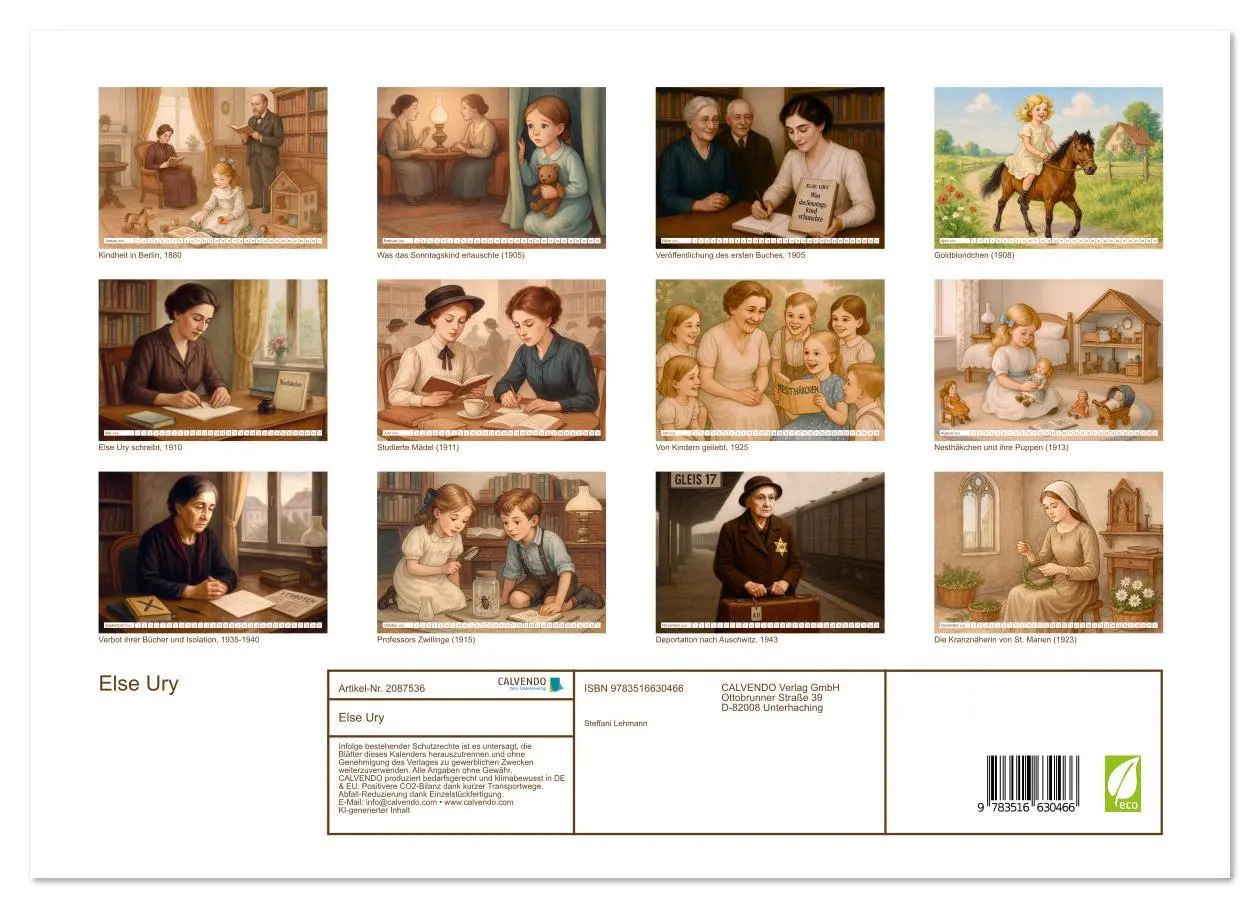 Bild: 9783516630466 | Else Ury (Wandkalender 2026 DIN A3 quer), CALVENDO Monatskalender