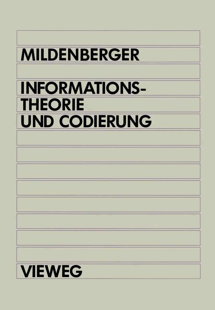 Cover: 9783528130466 | Informationstheorie und Codierung | Otto Mildenberger | Taschenbuch