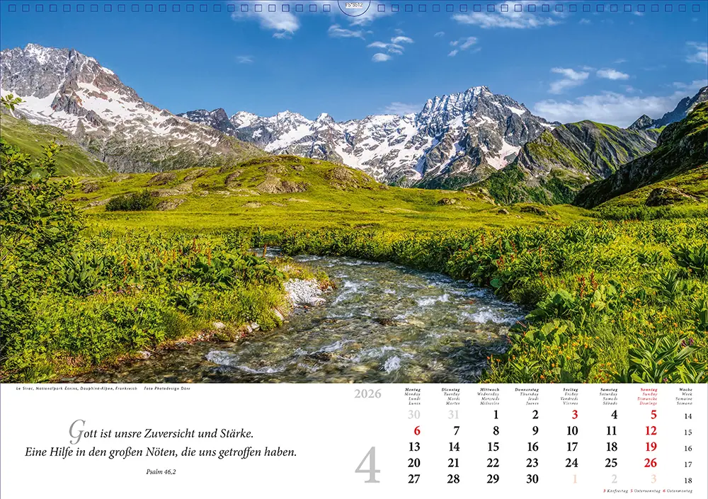 Bild: 4250222990566 | Lobet, ihr Berge, den Herrn 2026 | Kalender | Spiralbindung | Deutsch