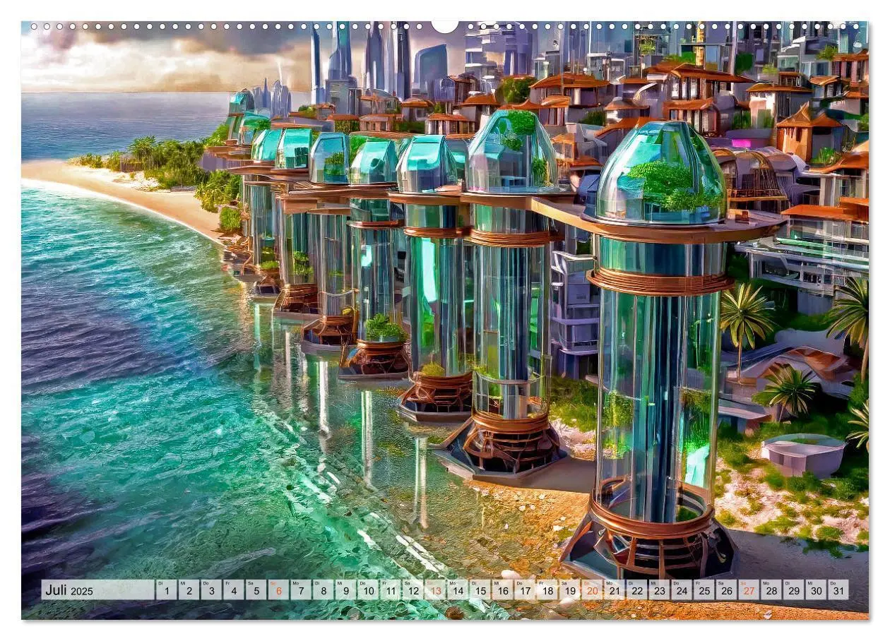 Bild: 9783383800566 | Stadtarchitektur, futuristisch-fantastisch (Wandkalender 2025 DIN...