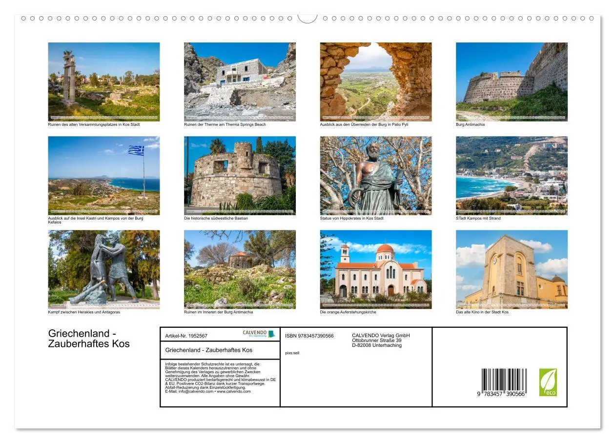 Bild: 9783457390566 | Griechenland - Zauberhaftes Kos (hochwertiger Premium Wandkalender...